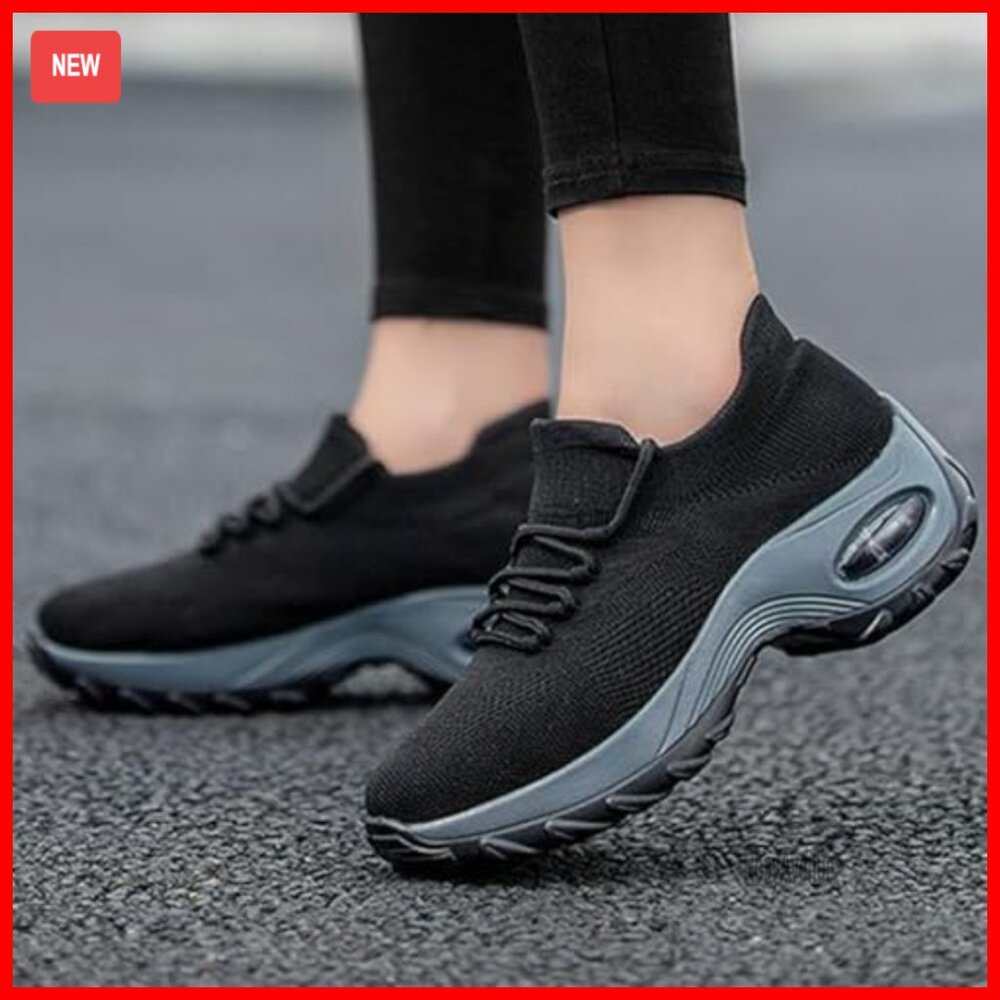 Women's Orthopedic Sneakers with Arch Support Air Cushion Walking Running Shoes - Picture 3 of 7